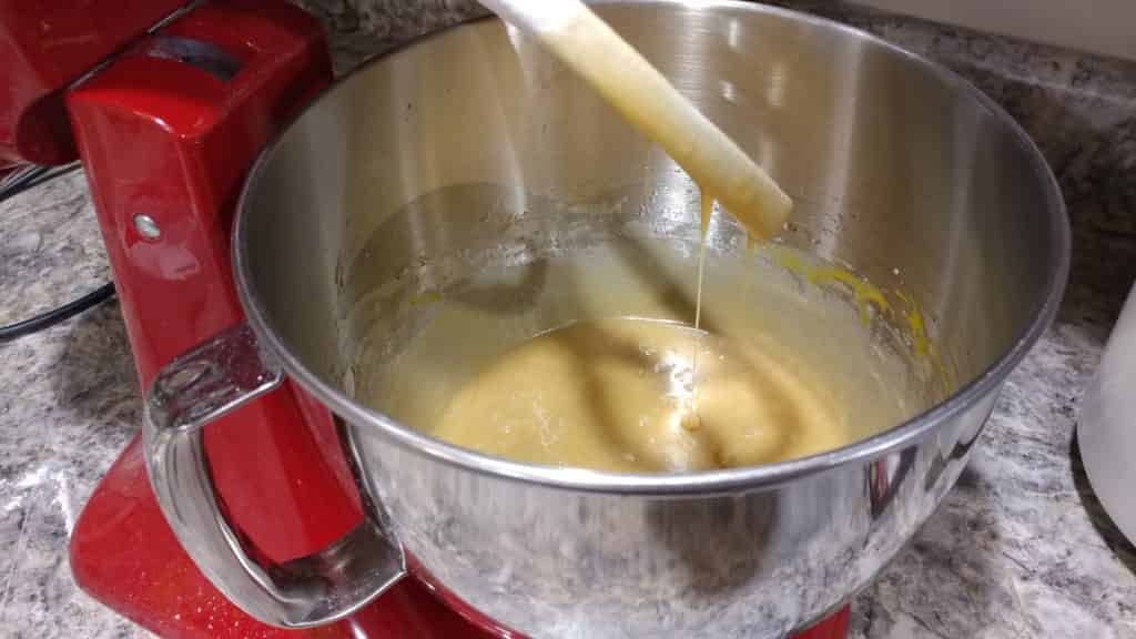 Creamed mixture for the best toffee cookies recipe 