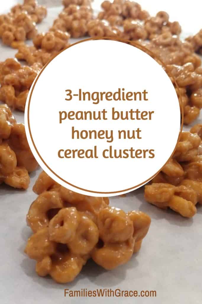 3-ingredient peanut butter honey nut cereal clusters