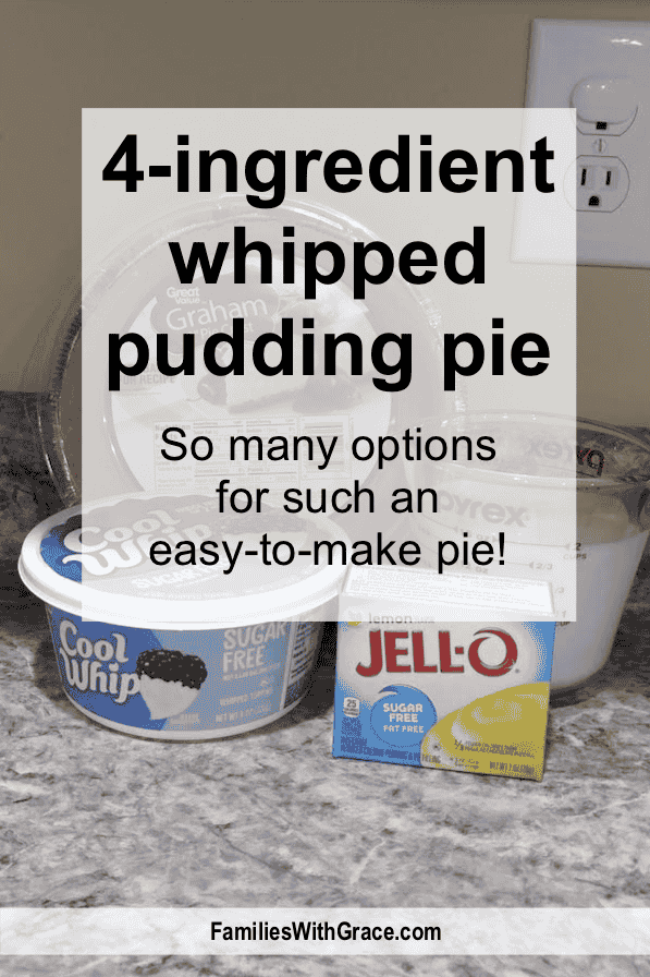 4-ingredient whipped pudding pie recipe