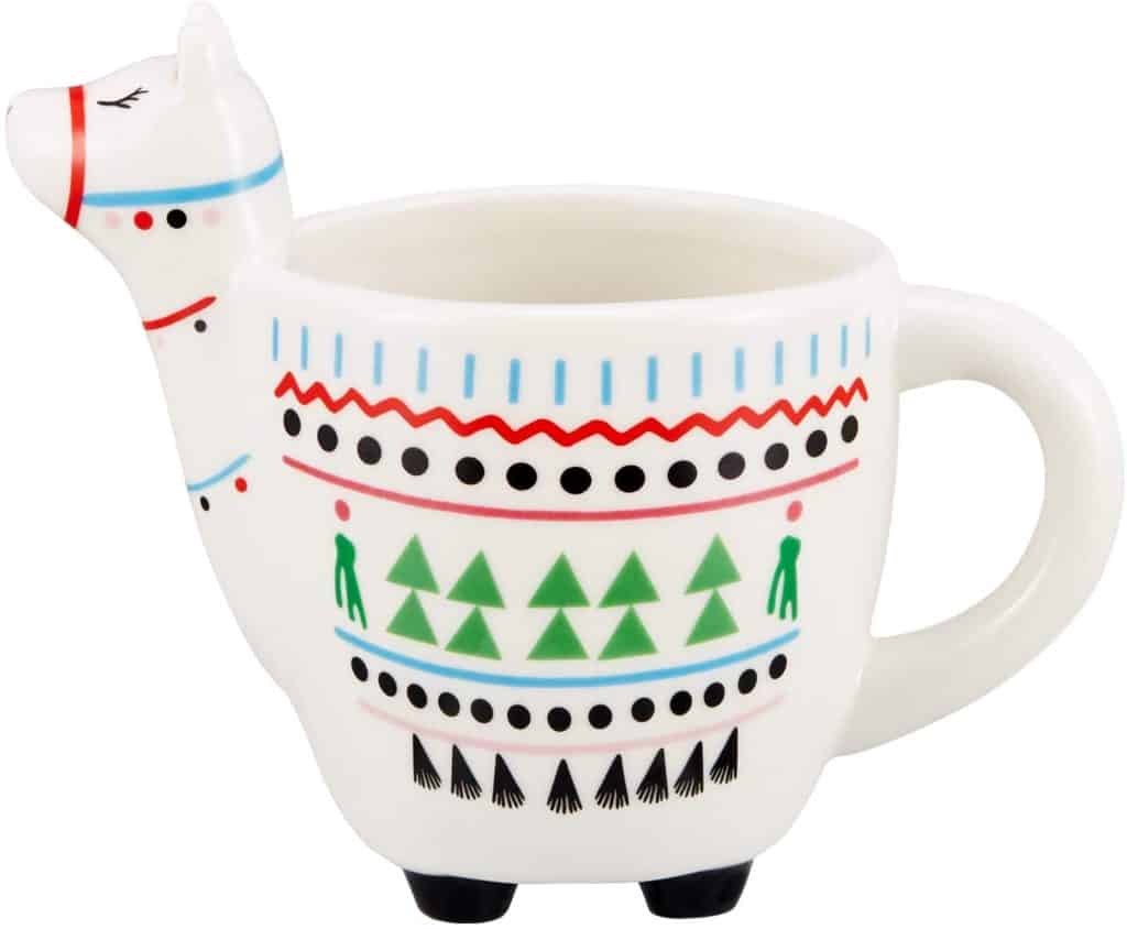 Unique Christmas gift ideas: Lllama in a Christmas sweater mug