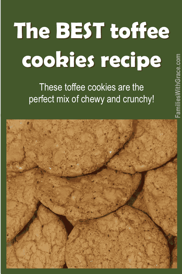 The best toffee cookies recipe Pinterest image