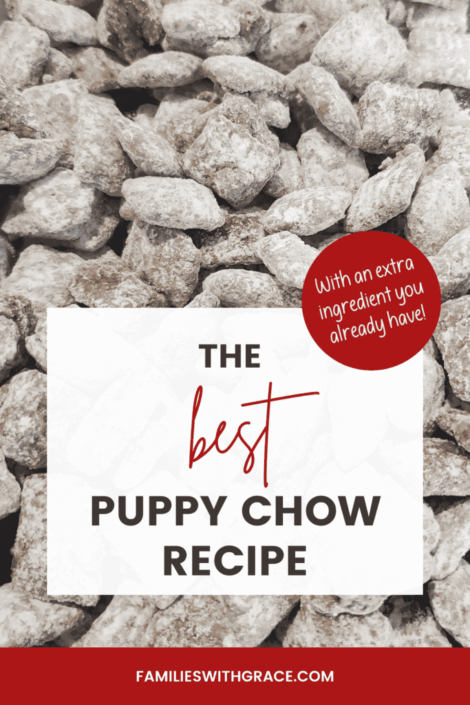 The best puppy chow recipe Pinterest image