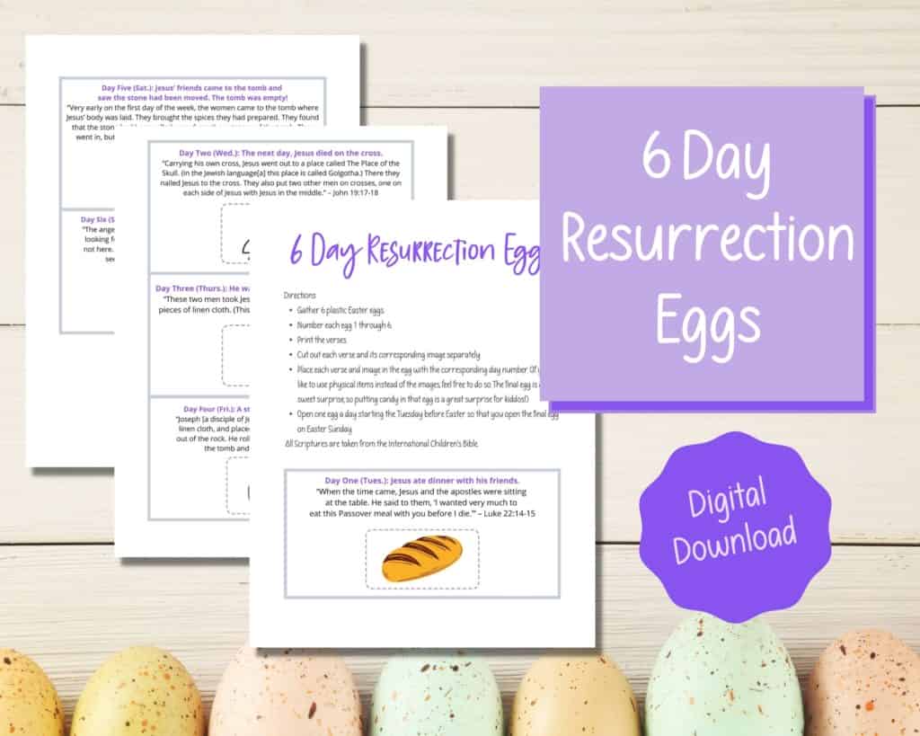 An image of the 6-day resurrection eggs that are good to teach kids about Easter