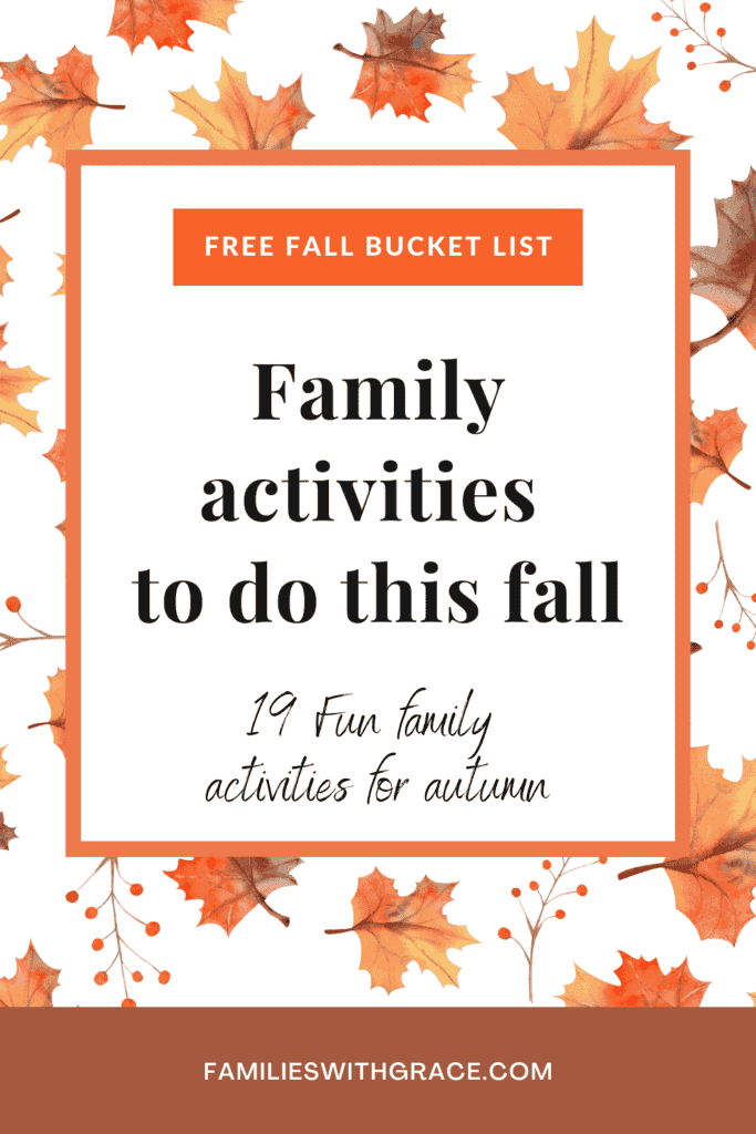 Family activities to do this fall with a free fall bucket list