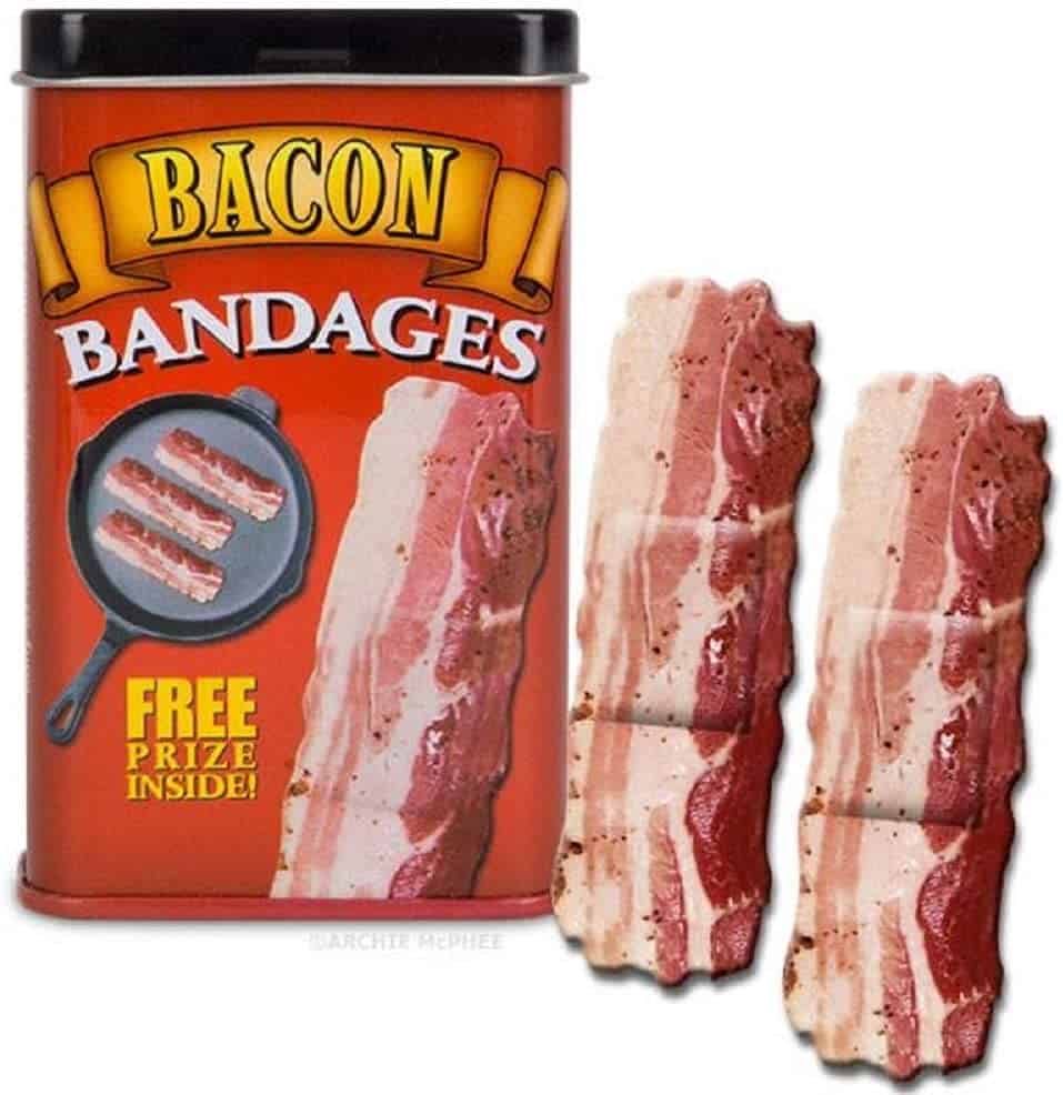 Gag gift ideas: Bacon bandages