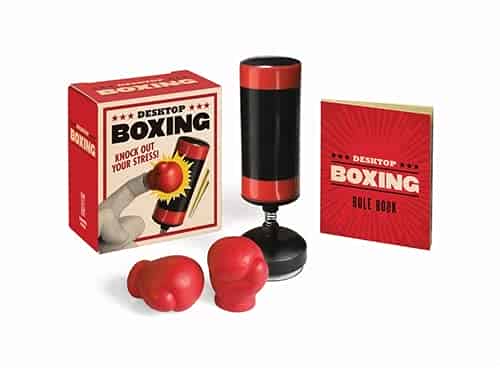 Gag gift ideas: Desktop boxing set with a rule book