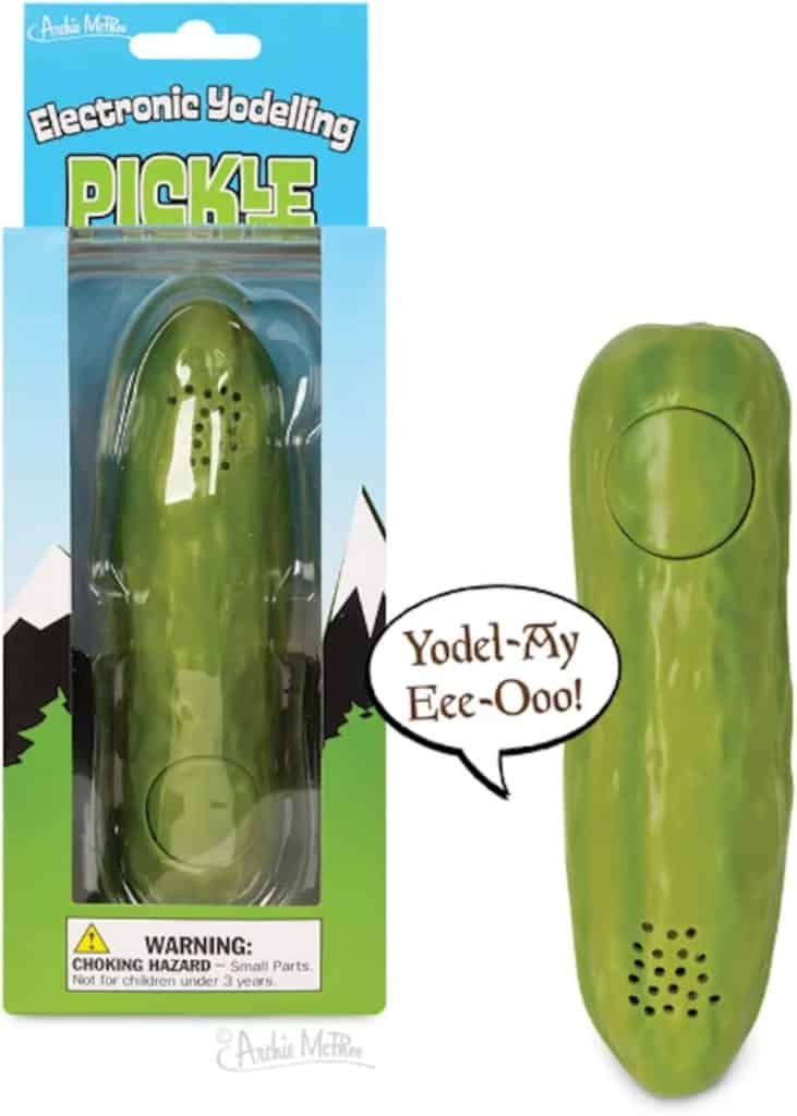 Gag gift ideas: Yodeling pickle