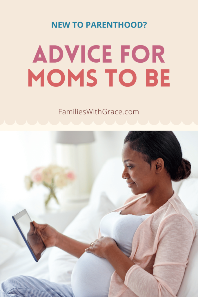 Advise for moms to be Pinterest image