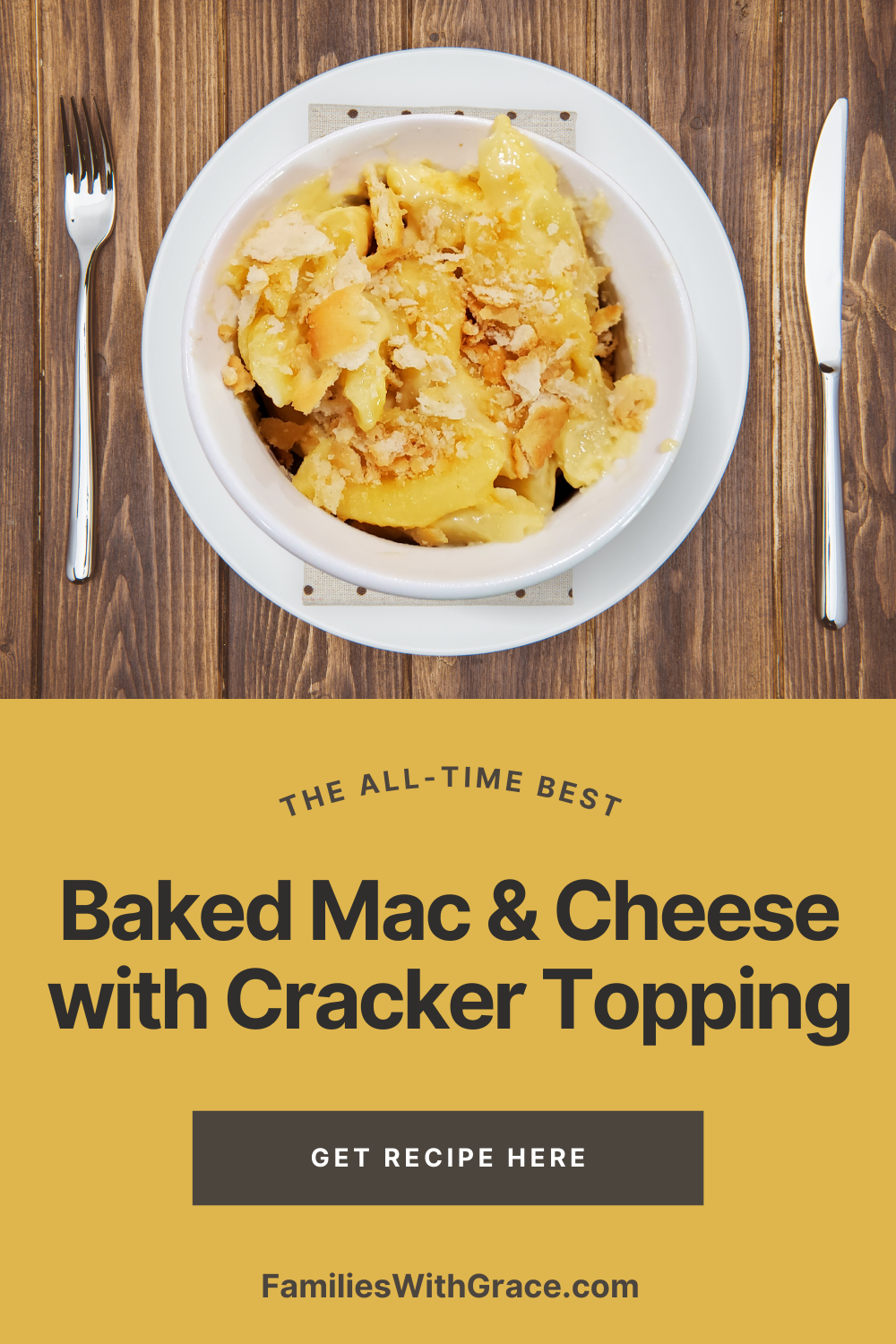 The best baked mac and cheese with Ritz cracker topping