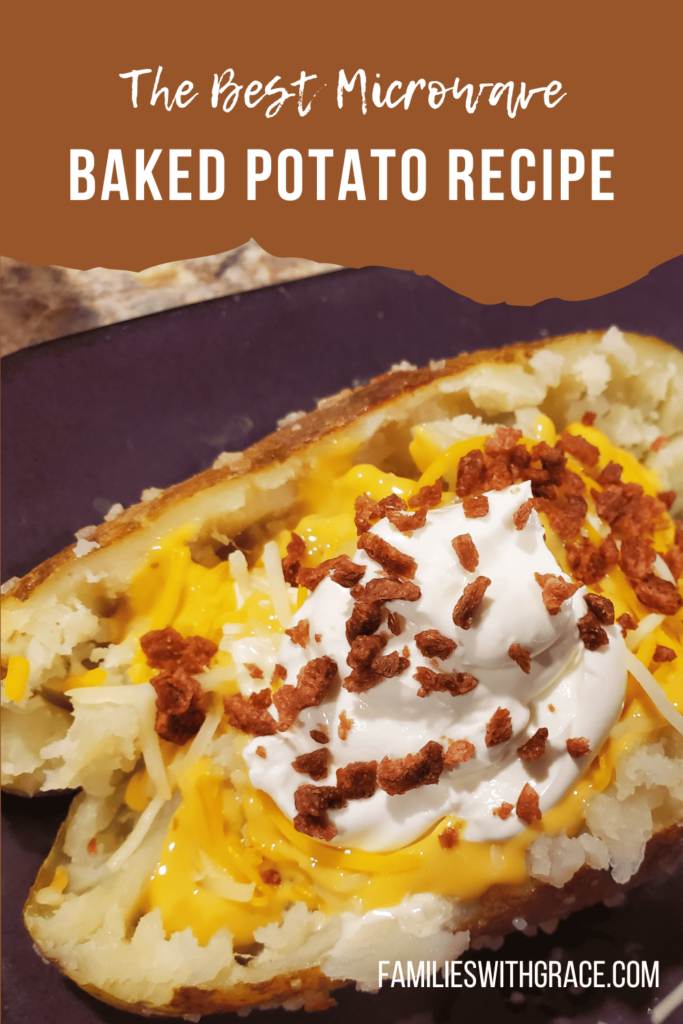 The best microwave baked potato recipe Pinterest image 2