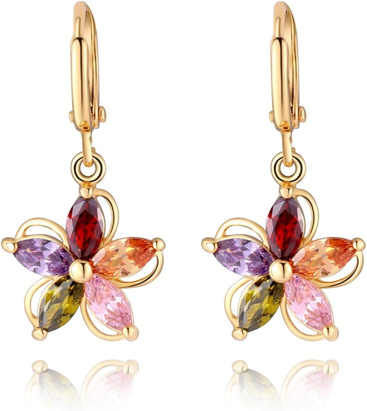 Dangly flower earrings for girls