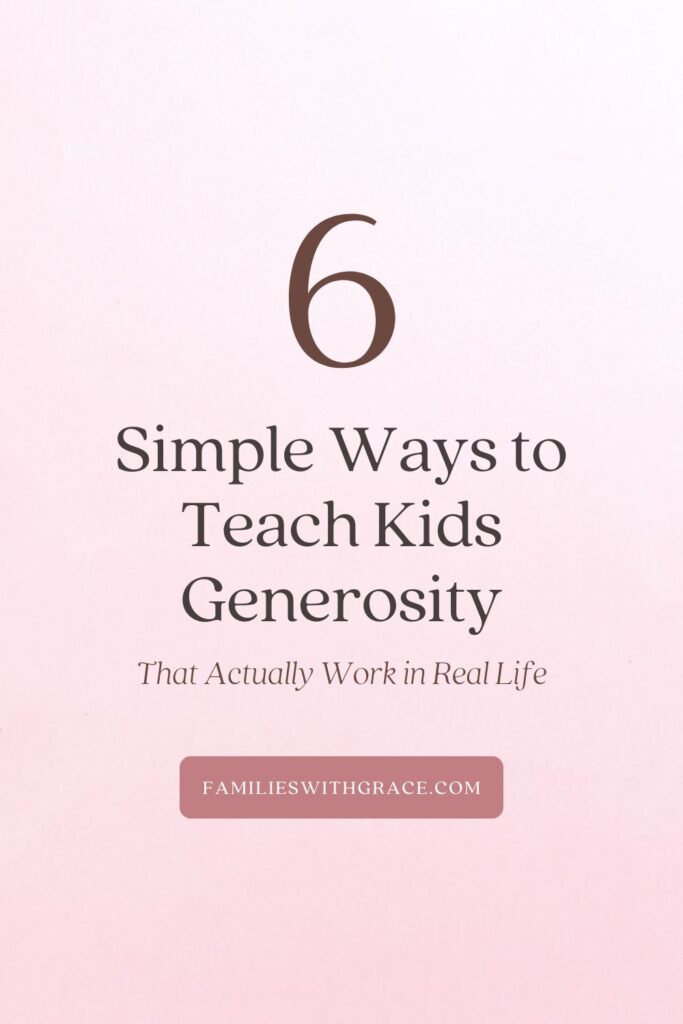 Generosity for kids Pinterest image 1