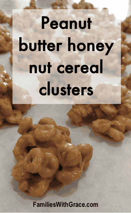 Peanut butter honey nut cereal clusters