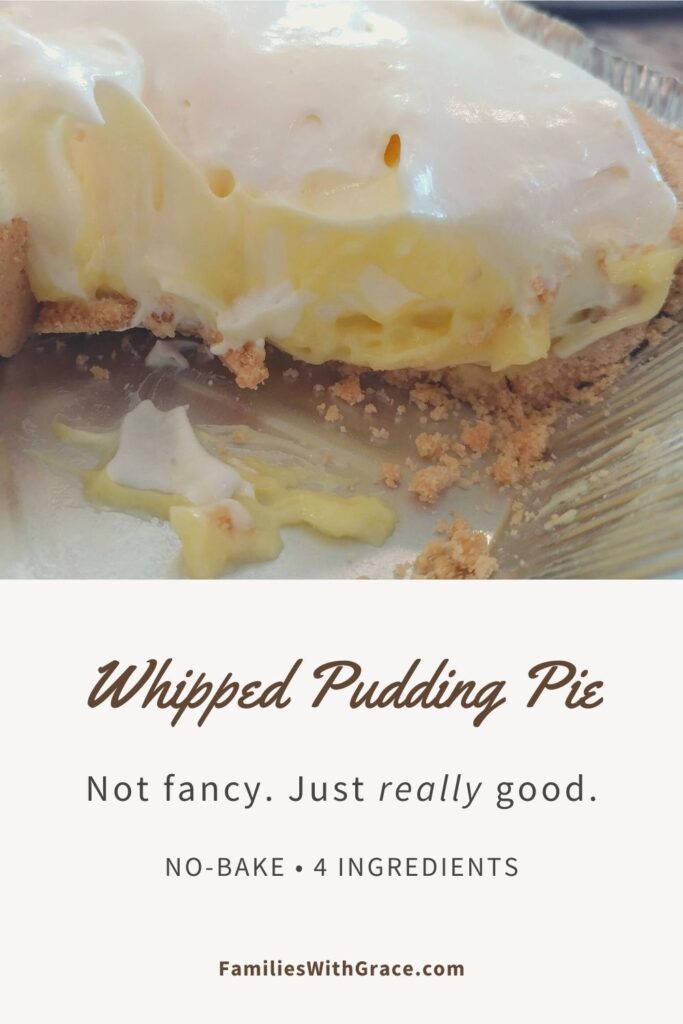 4-Ingredient Whipped Pudding Pie Pinterest Image Updated 3