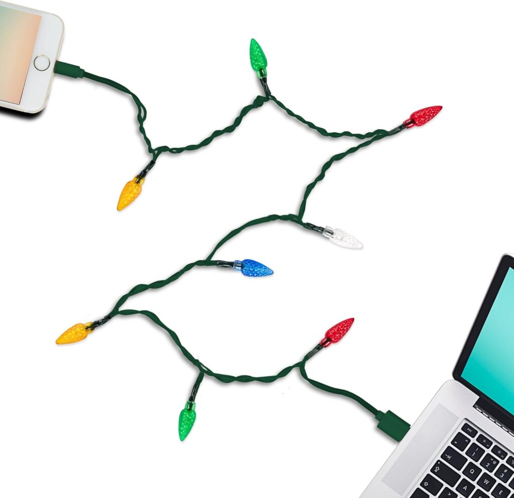 Fun Christmas gift ideas: Christmas light USB charging cable