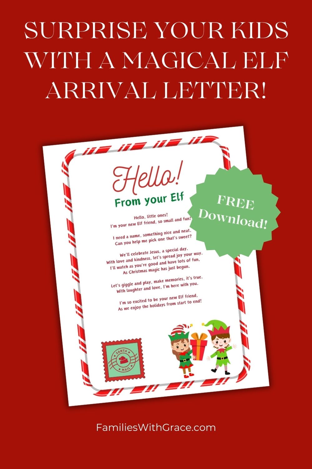 Free Printable Elf on the Shelf Letters with Elf Ideas