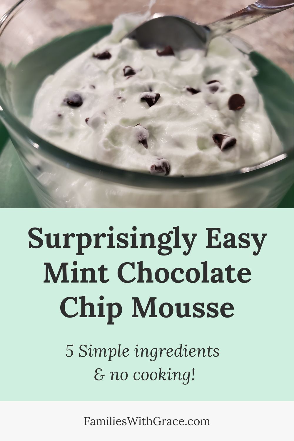 Easy mint chocolate chip mousse recipe