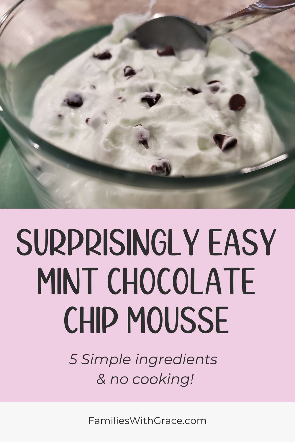 Easy mint chocolate chip mousse recipe