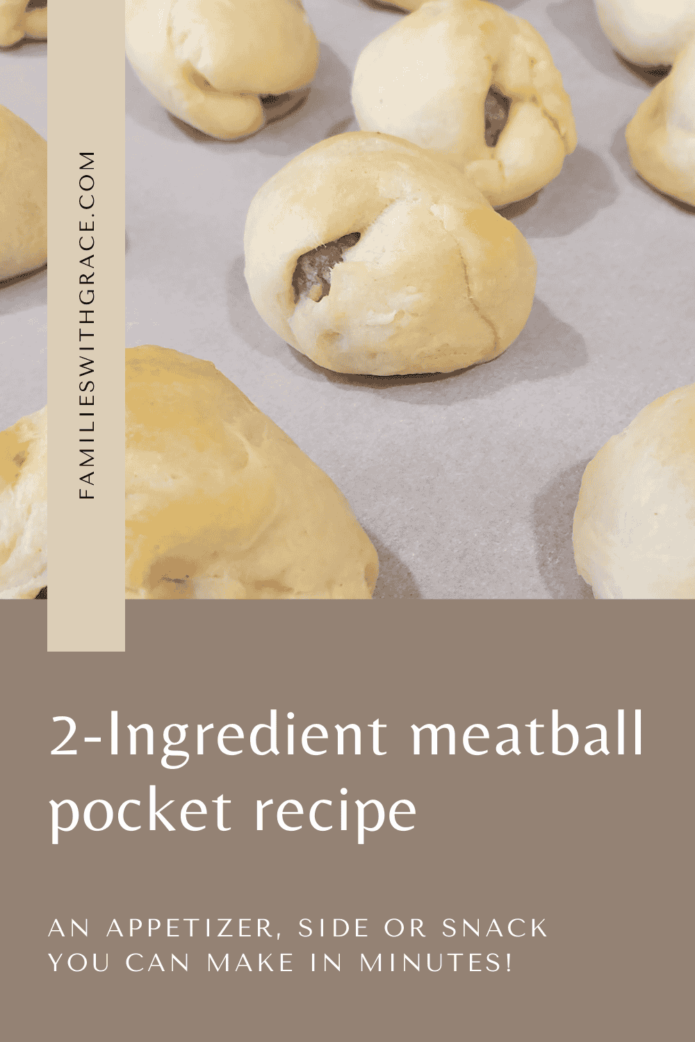 2-ingredient meatball pocket recipe