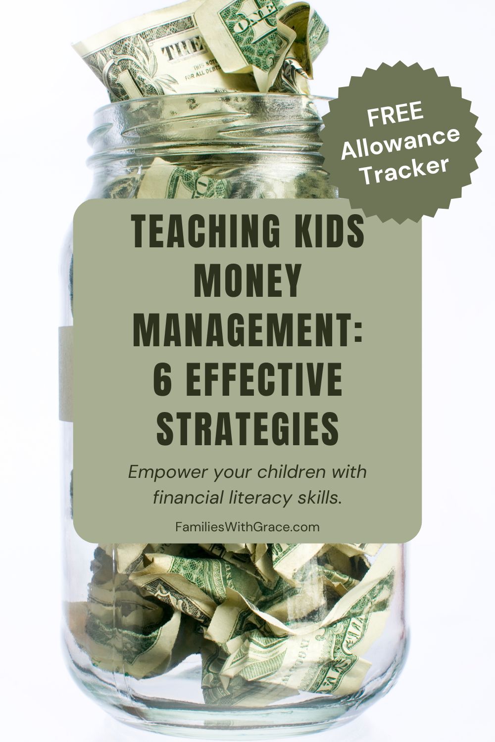 Money management for kids (FREE allowance tracker)