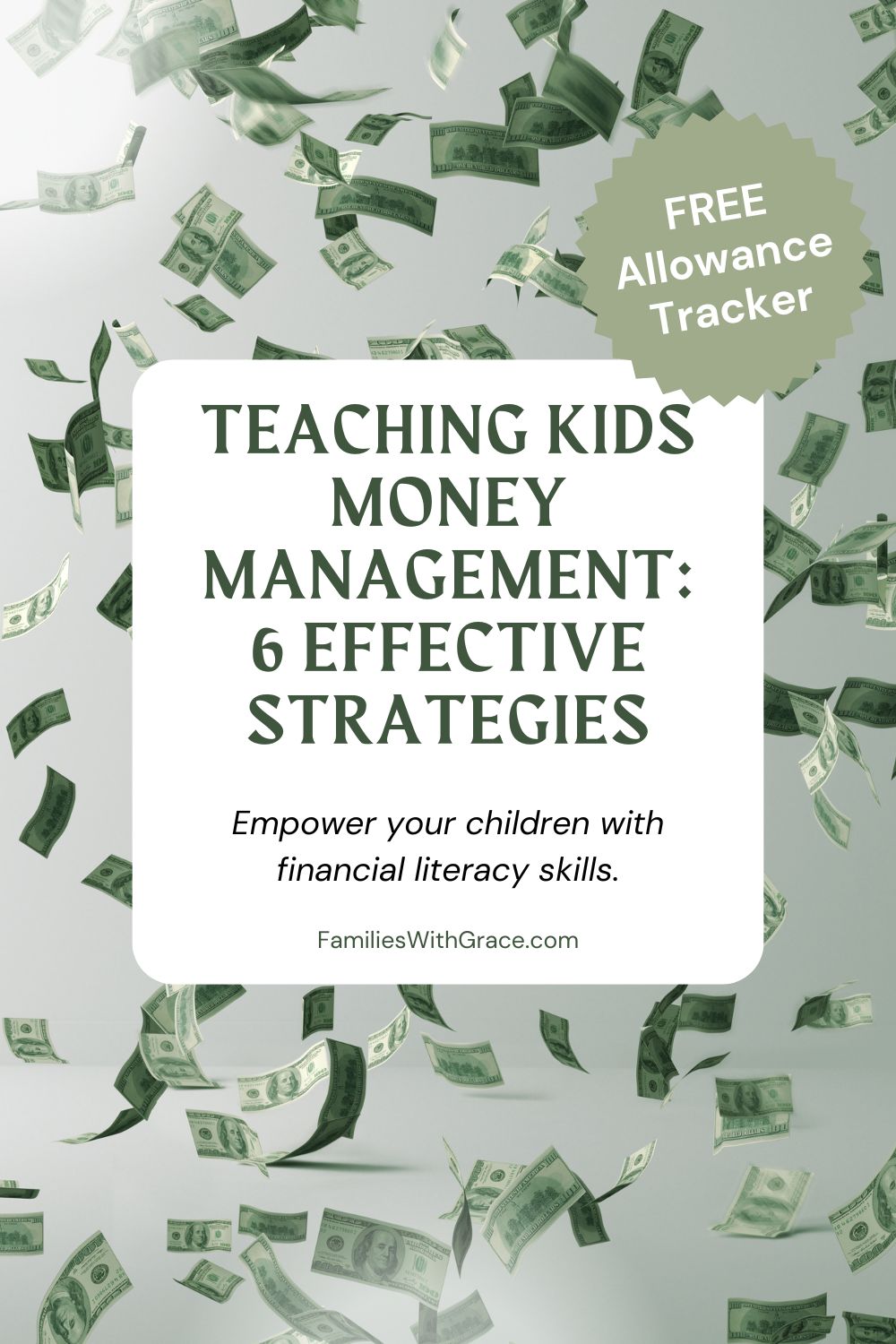 Money management for kids (FREE allowance tracker)