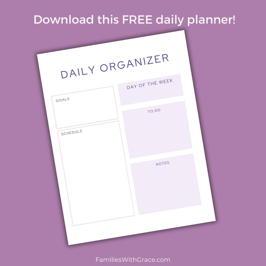A free simple daily planner