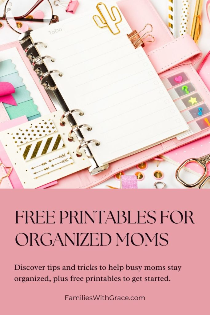 Organized mom printables Pinterest image 3