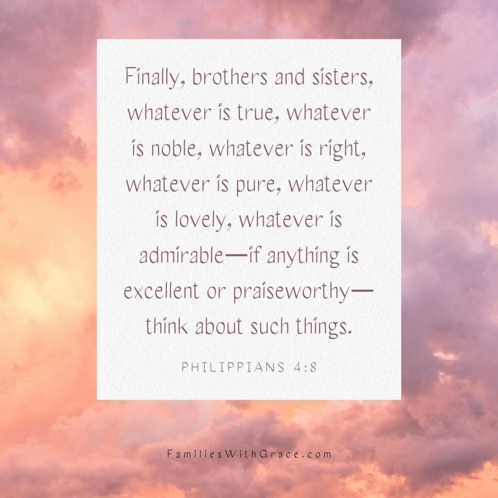 Anxiety as a Christian; Philippians 4:8