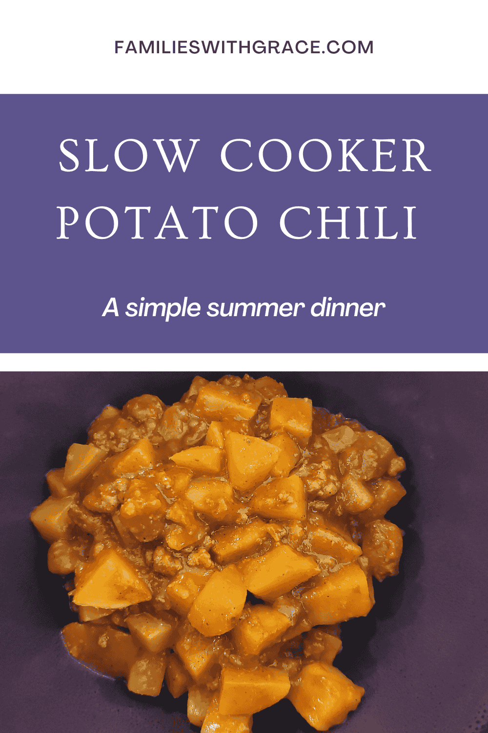 Slow cooker potato chili recipe