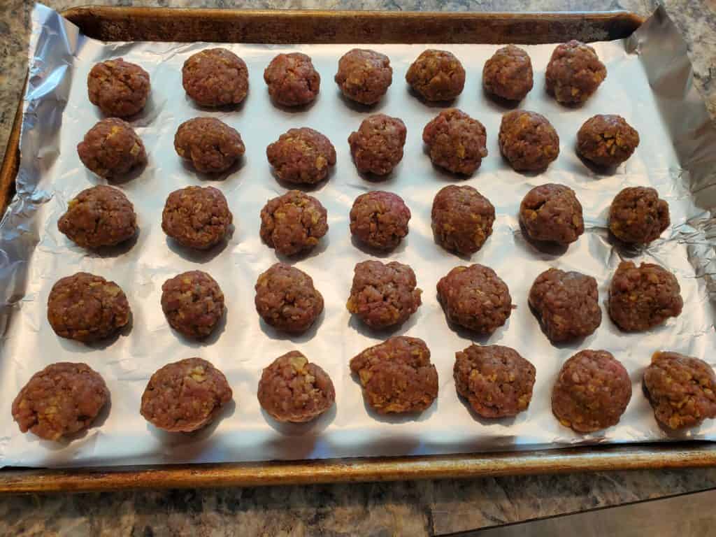 Ranch meatballs ready to bake