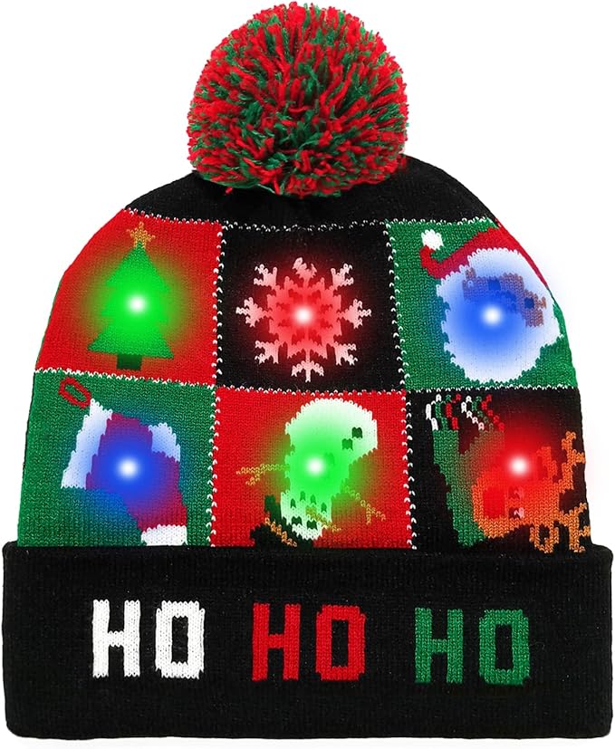 A light-up beenie hat is a great Christmas gag gift idea!