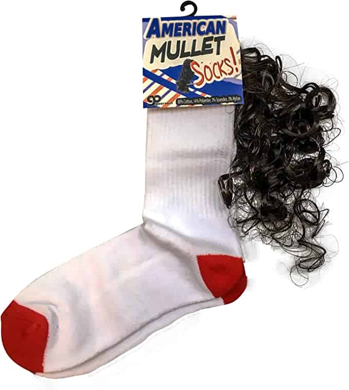 Gag gift ideas: American mullet socks