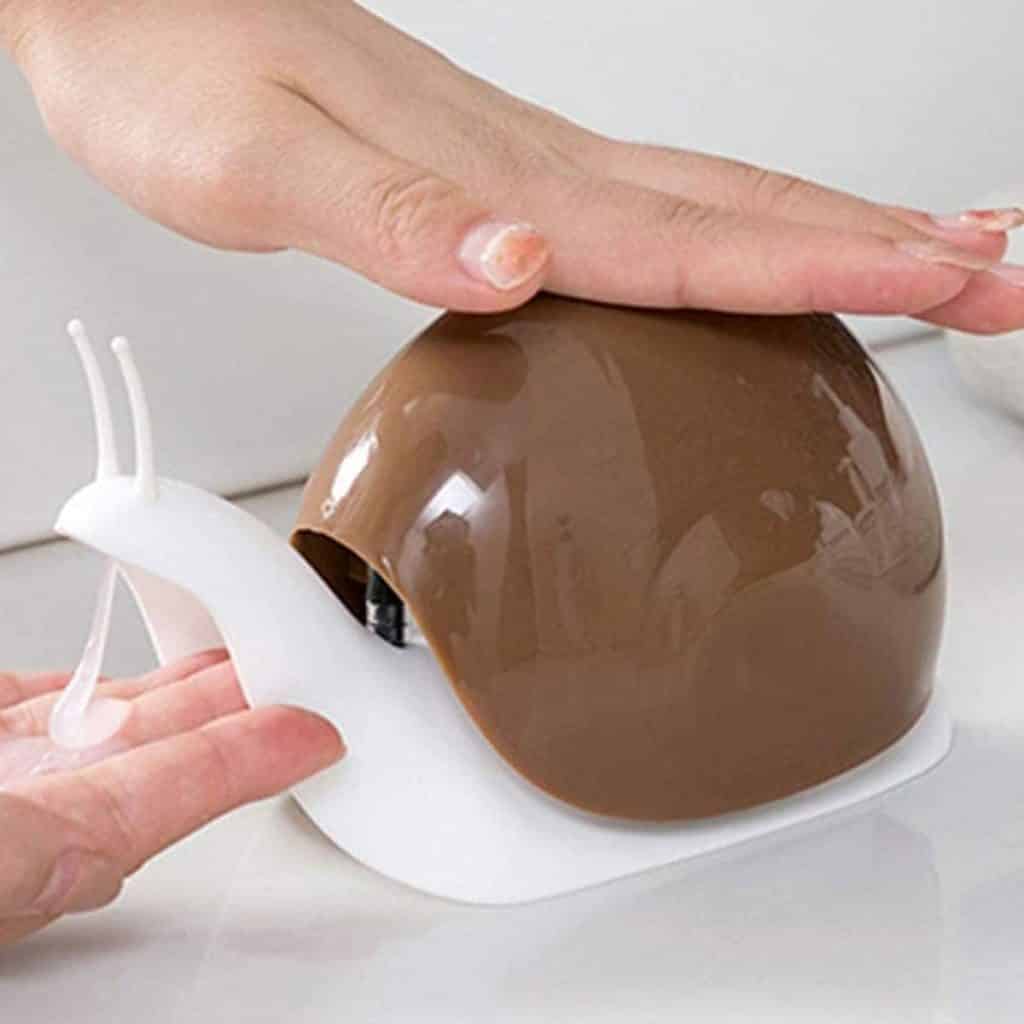 Gag gift ideas: snail soap dispenser