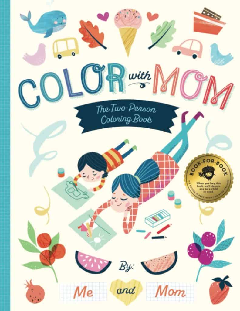 Color with mom: A 2-person coloring book