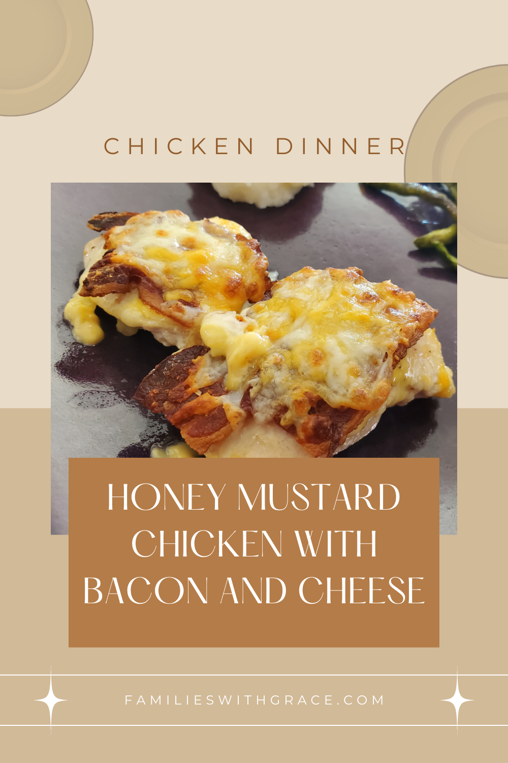 Honey mustard chicken with bacon and cheese