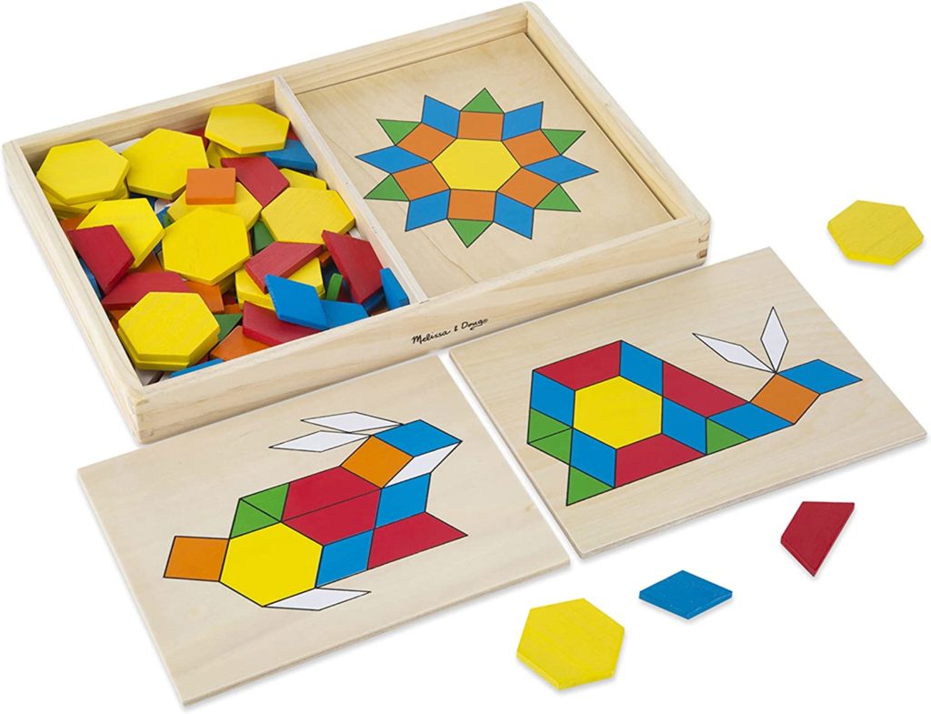 Melissa and Doug Pattern blocks and boards