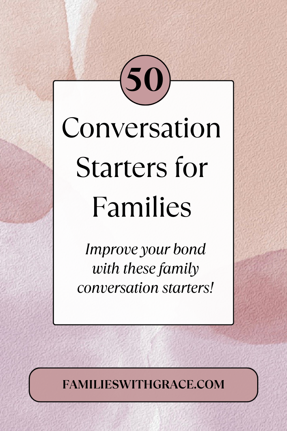 50 Conversation starters for your family