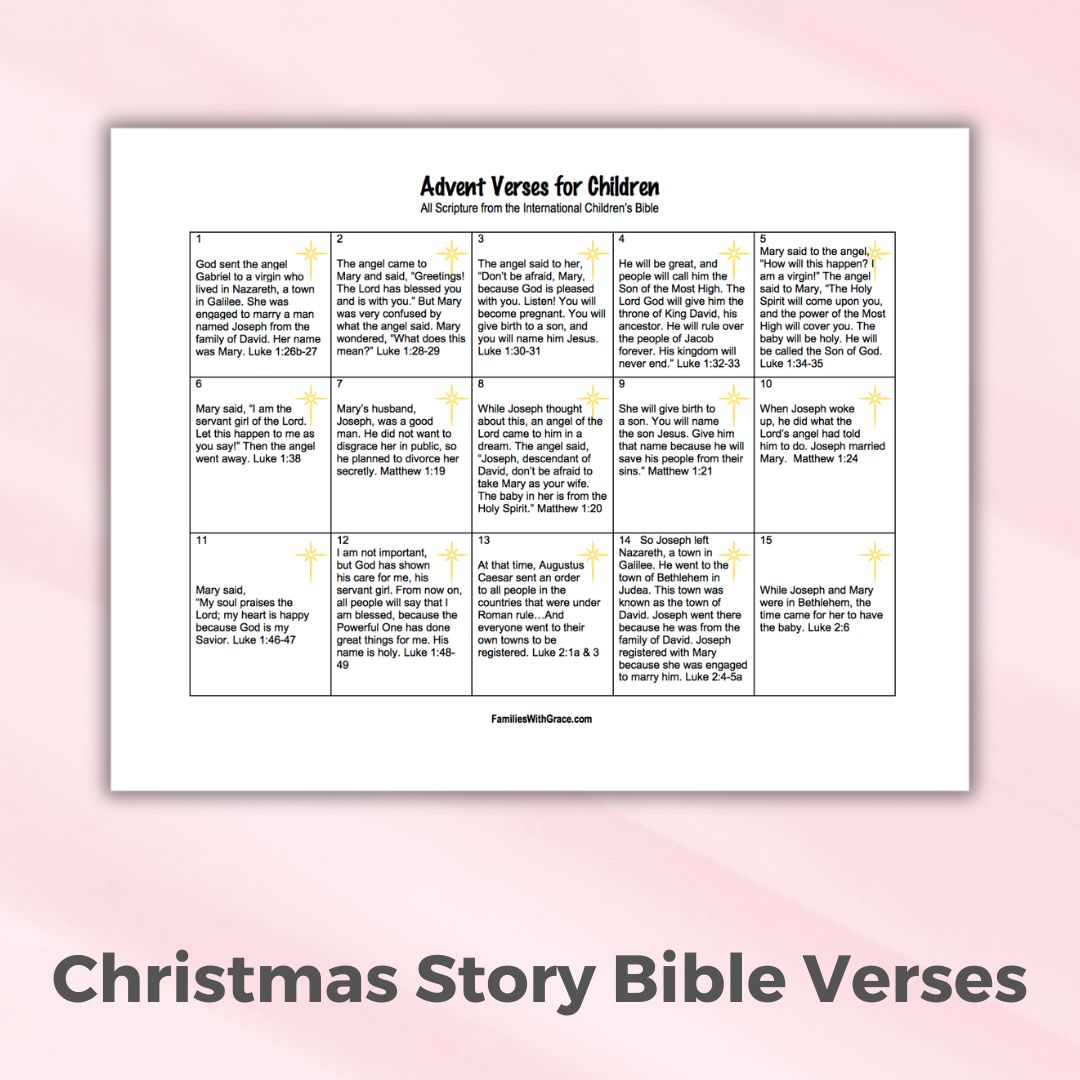 25 Bible verses of the Christmas story