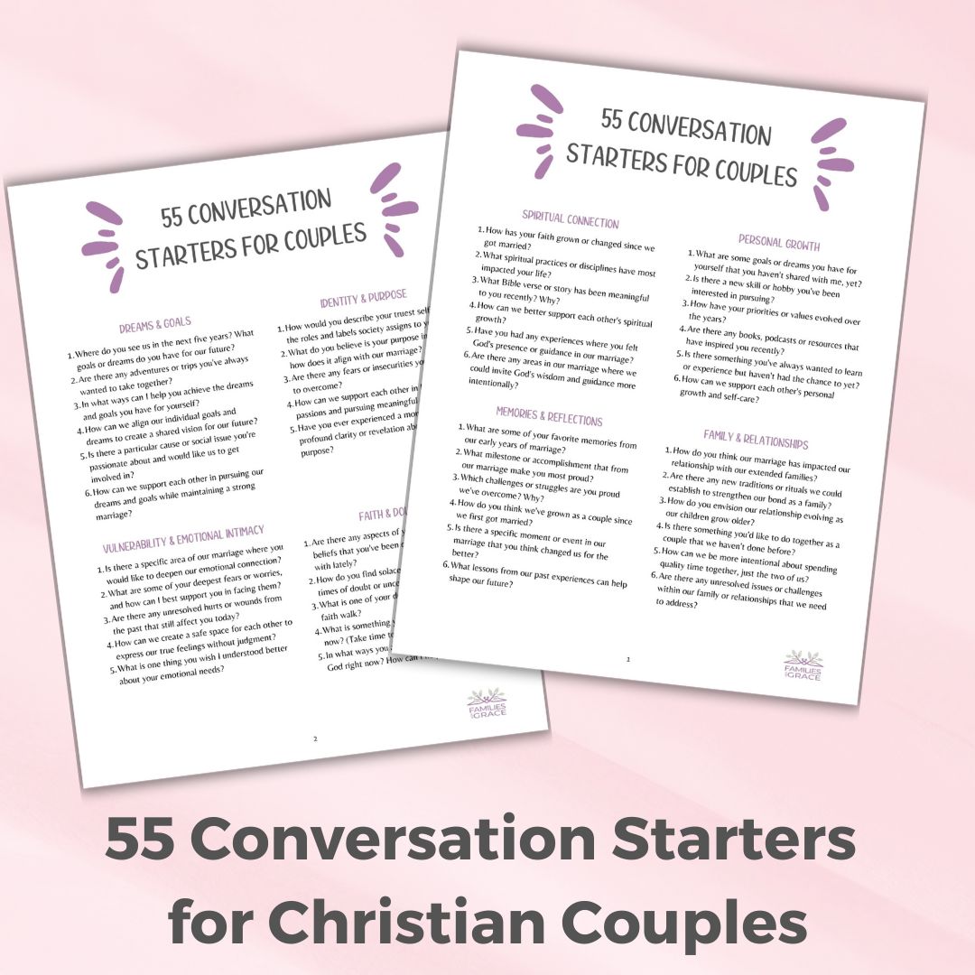 55 Conversation starters for Christian couples