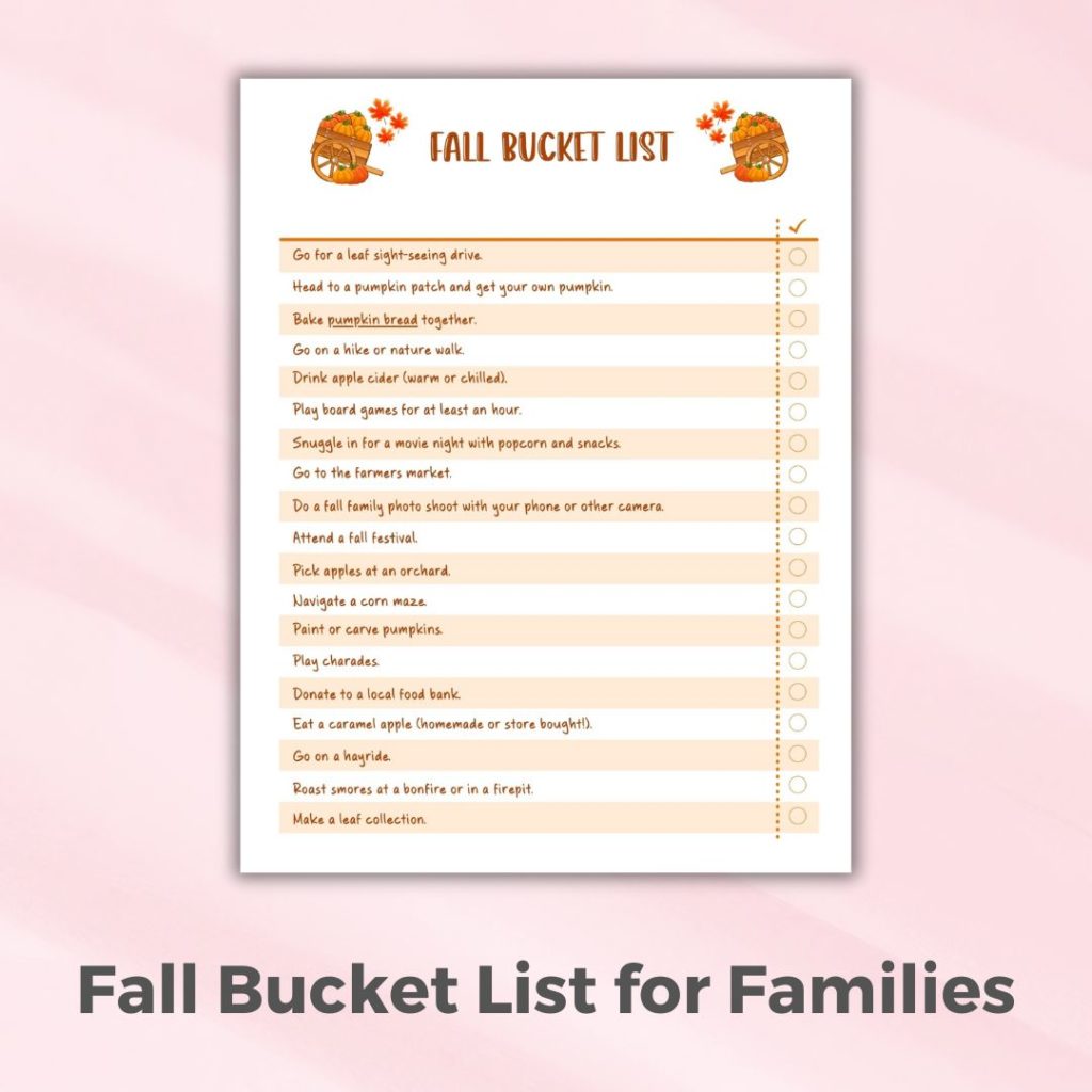 A fall bucket list for families to make memories this autumn