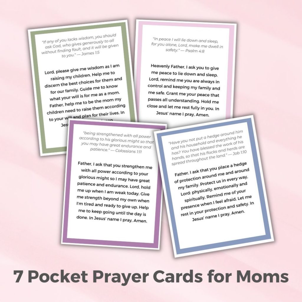 Free pocket prayers for moms PDF