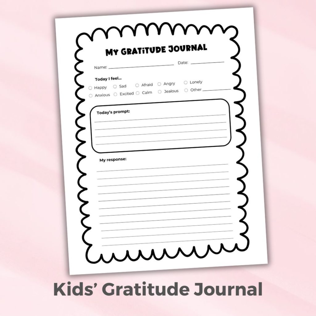 Free gratitude journal for kids