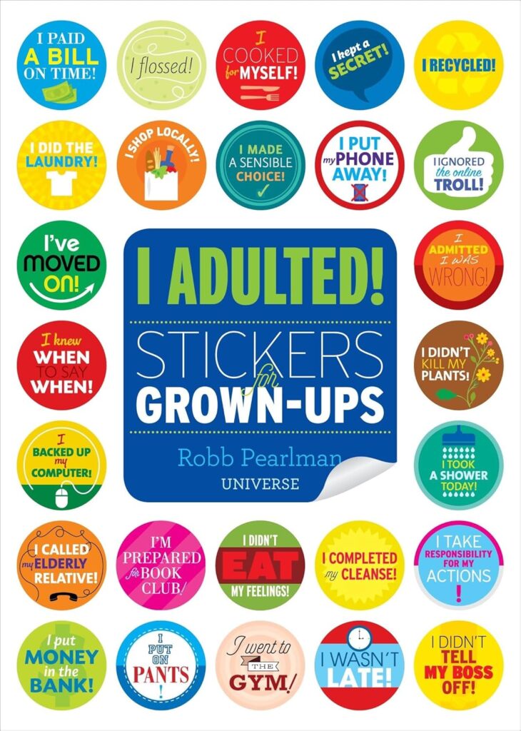 Fun gifts for white elephant exchange: Adulting stickers