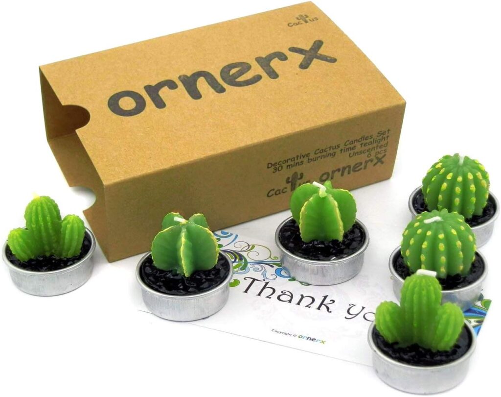 Fun gifts for white elephant exchange: cactus tealights