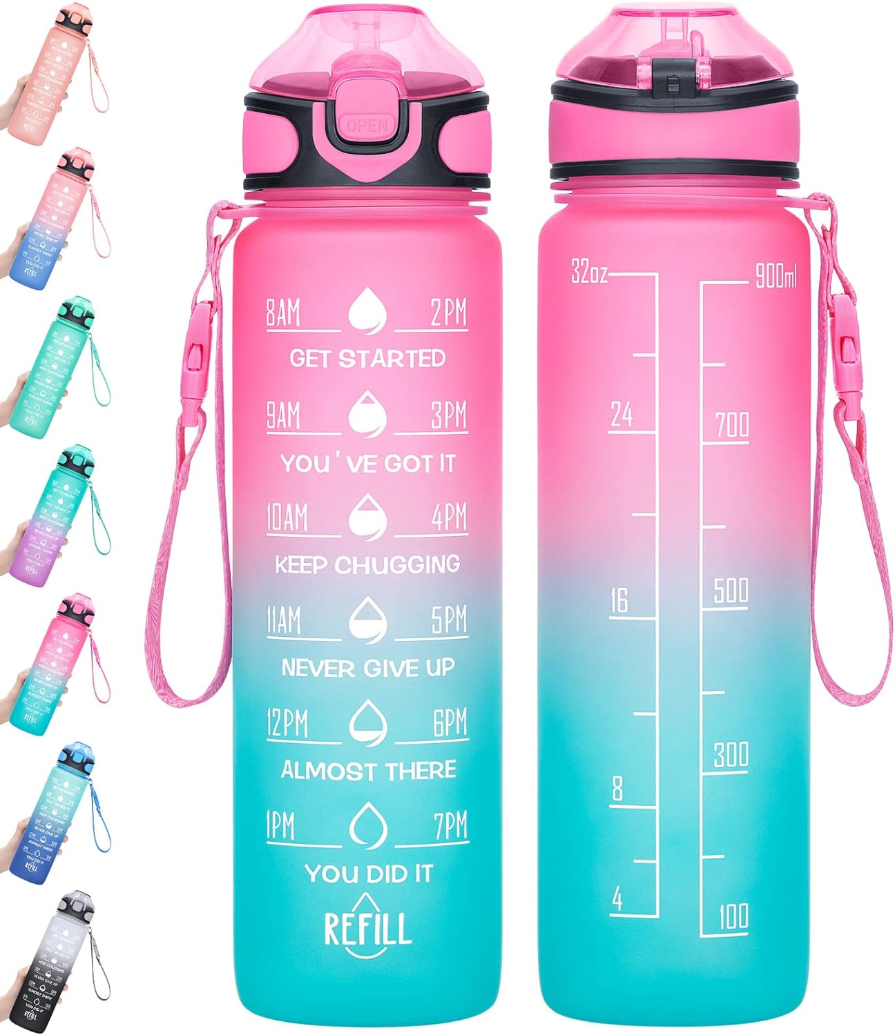 The best Christmas gift ideas for teen girls: water bottle with motivational lines