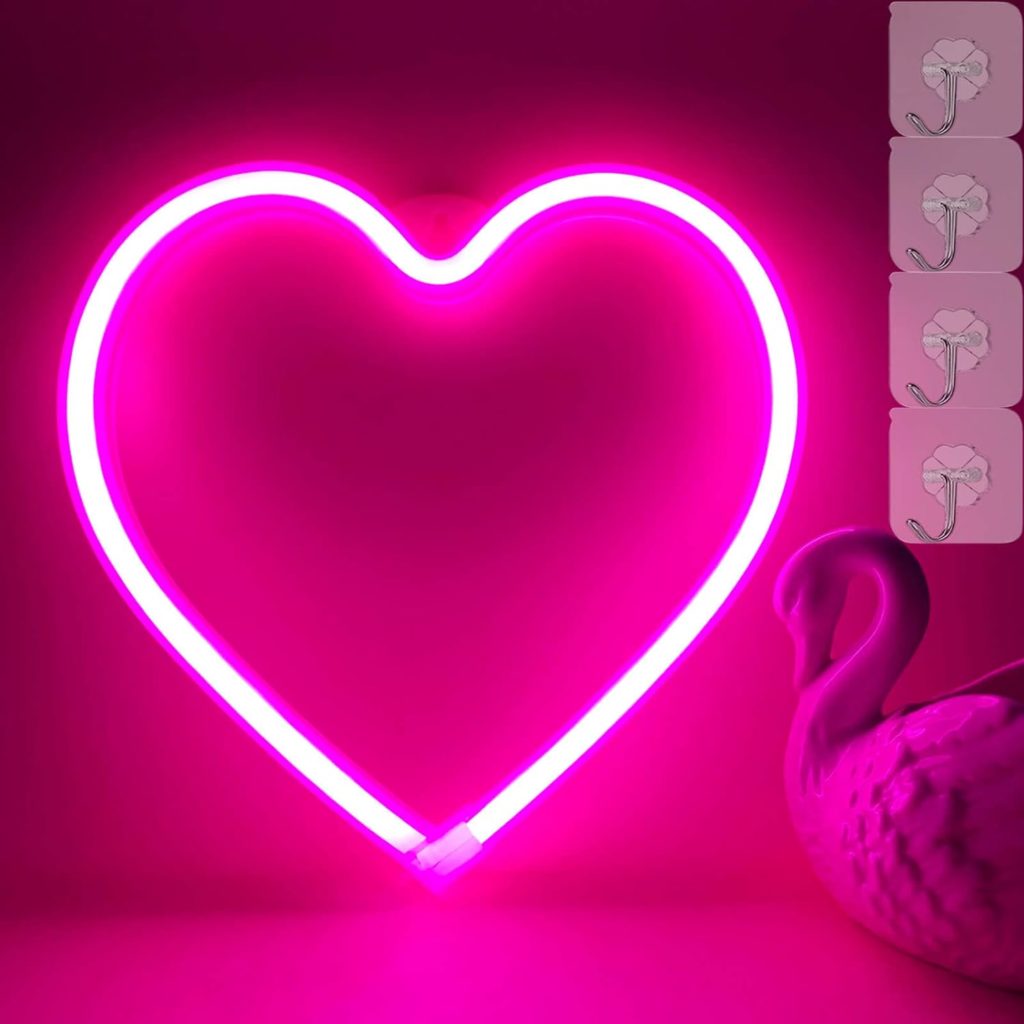 The best Christmas gift ideas for teen girls: neon heart light