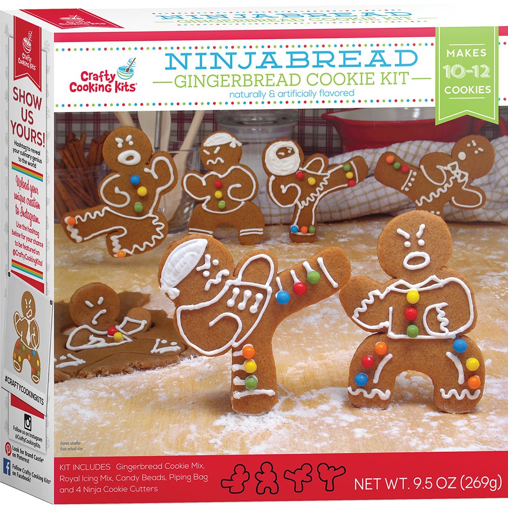 Fun gifts for white elephant exchange: Ninjabread gingerbread cookie kit