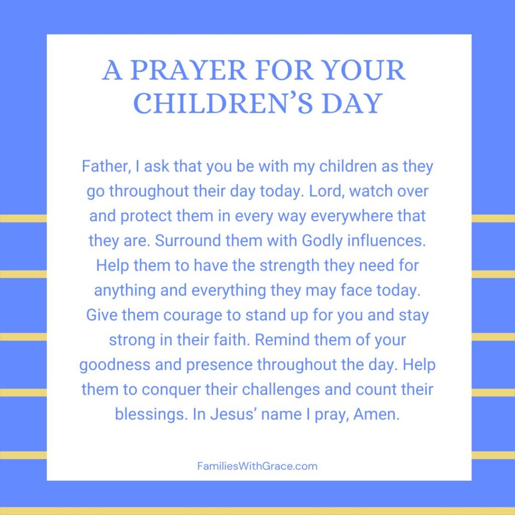 A prayer for your children's day