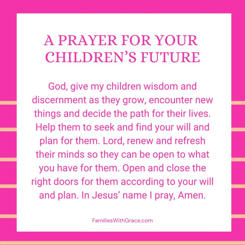 A prayer for your children's future