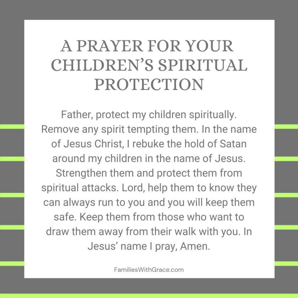 A prayer for your children's spiritual protection